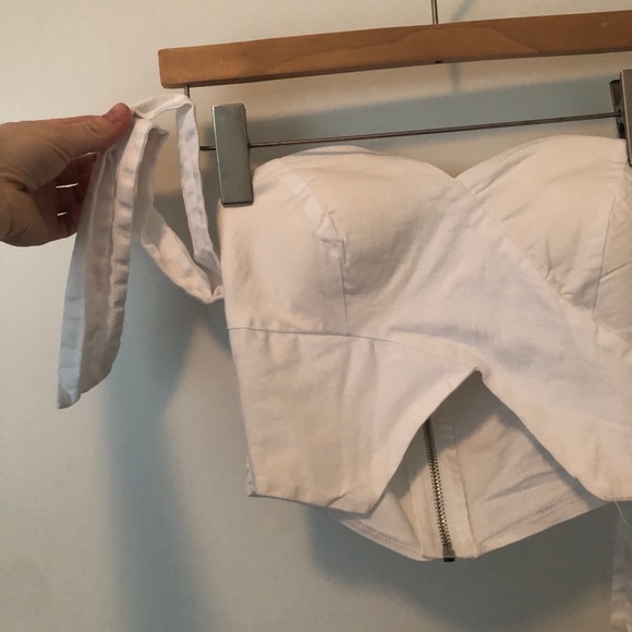 🌻 2/$15 Bow sleeve corset crop top - Picture 4 of 7